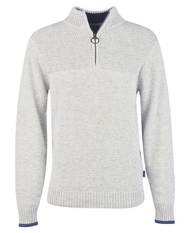 Suéteres Barbour Shoal Half Zip Hombre Gris | 596074-ABF