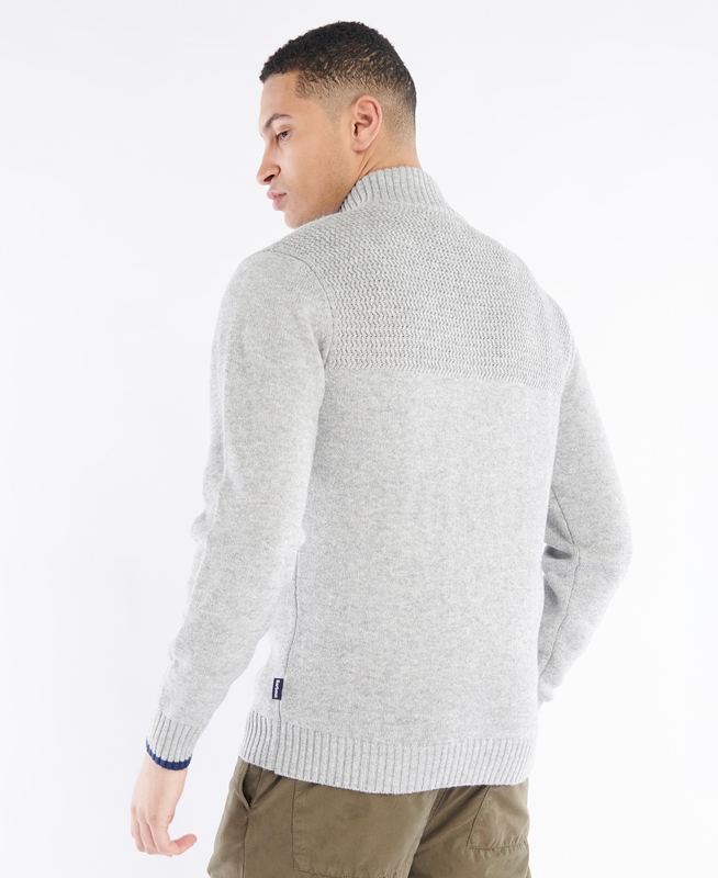 Suéteres Barbour Shoal Half Zip Hombre Gris | 596074-ABF