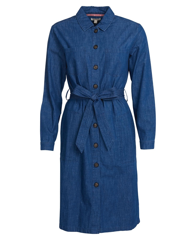Vestido Barbour Barmouth Mujer Azul Marino | 094568-ZGK