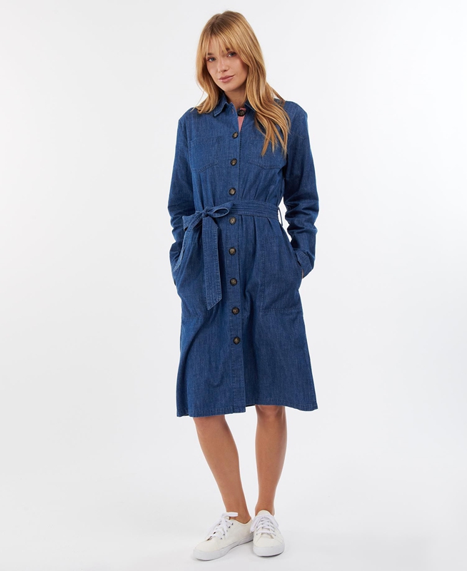 Vestido Barbour Barmouth Mujer Azul Marino | 094568-ZGK