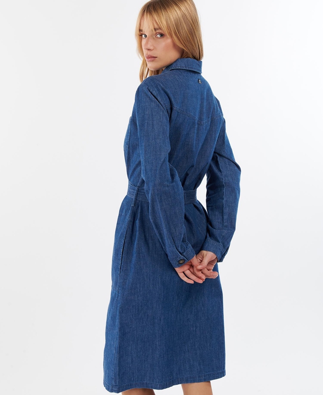 Vestido Barbour Barmouth Mujer Azul Marino | 094568-ZGK