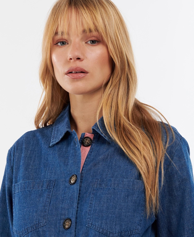 Vestido Barbour Barmouth Mujer Azul Marino | 094568-ZGK