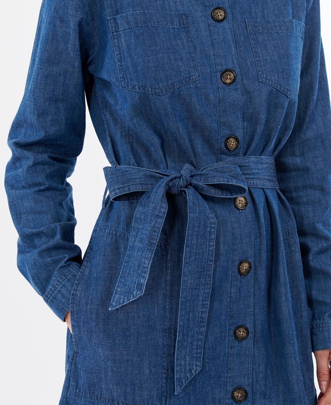 Vestido Barbour Barmouth Mujer Azul Marino | 094568-ZGK