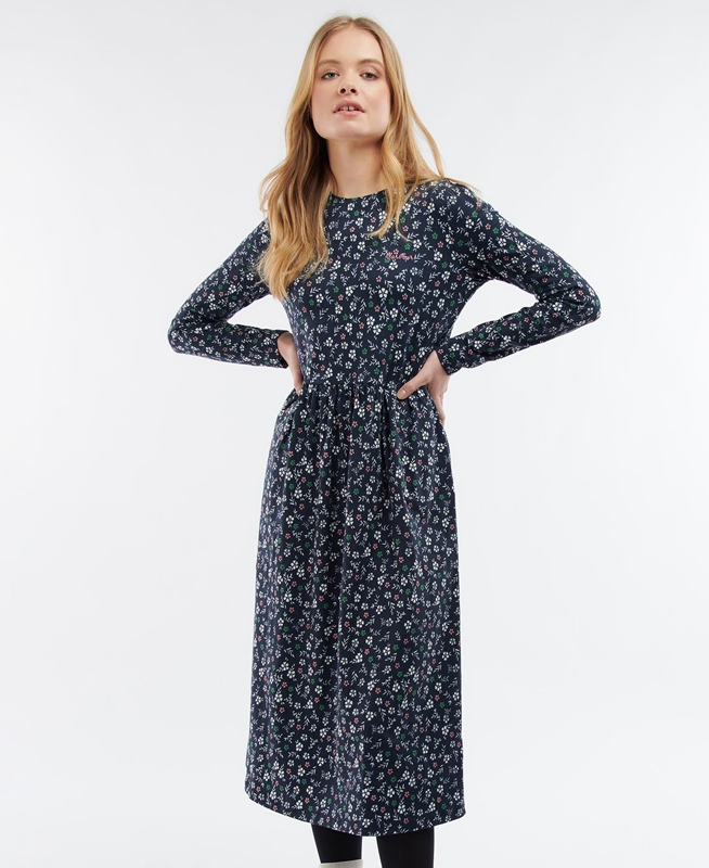 Vestido Barbour Cassley Mujer Azules | 430178-NGX