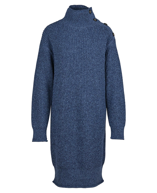 Vestido Barbour Greenwell De Punto Mujer Azules | 280964-MAZ