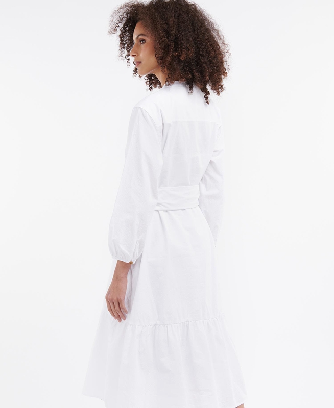Vestido Barbour Philippa Mujer Blancas | 539084-CNP
