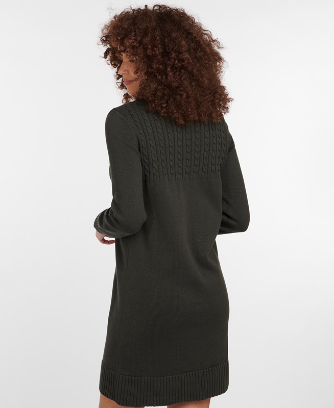 Vestido Barbour Stitch Guernsey Mujer Verde Oliva | 186372-GBO