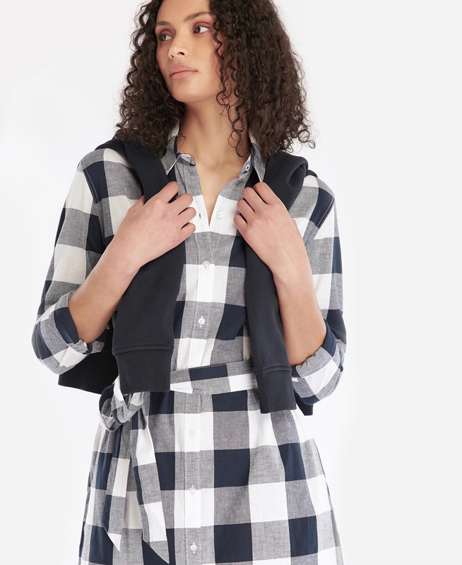 Vestido Barbour Tern Check Mujer Multicolor | 583716-CQU