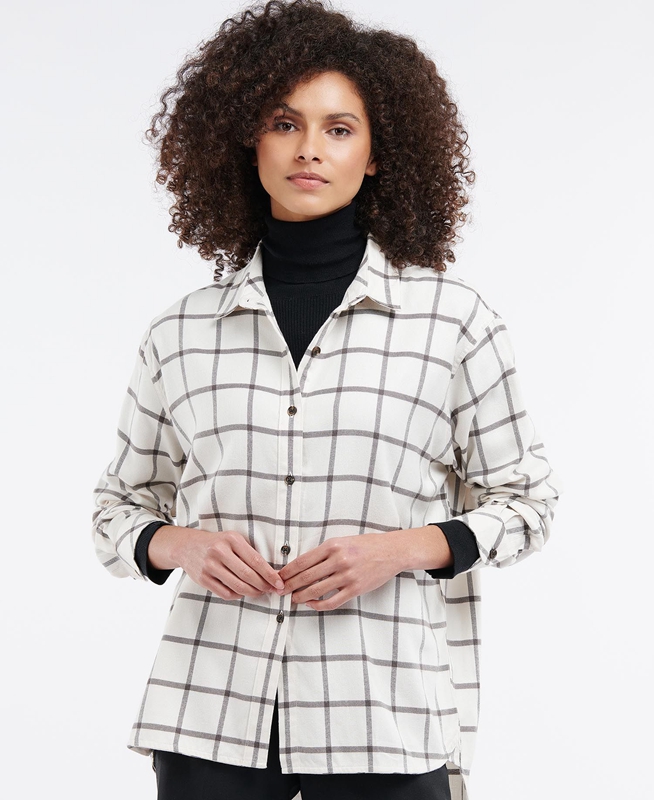 Camisas Barbour Elena Mujer Creme | 802319-PWI