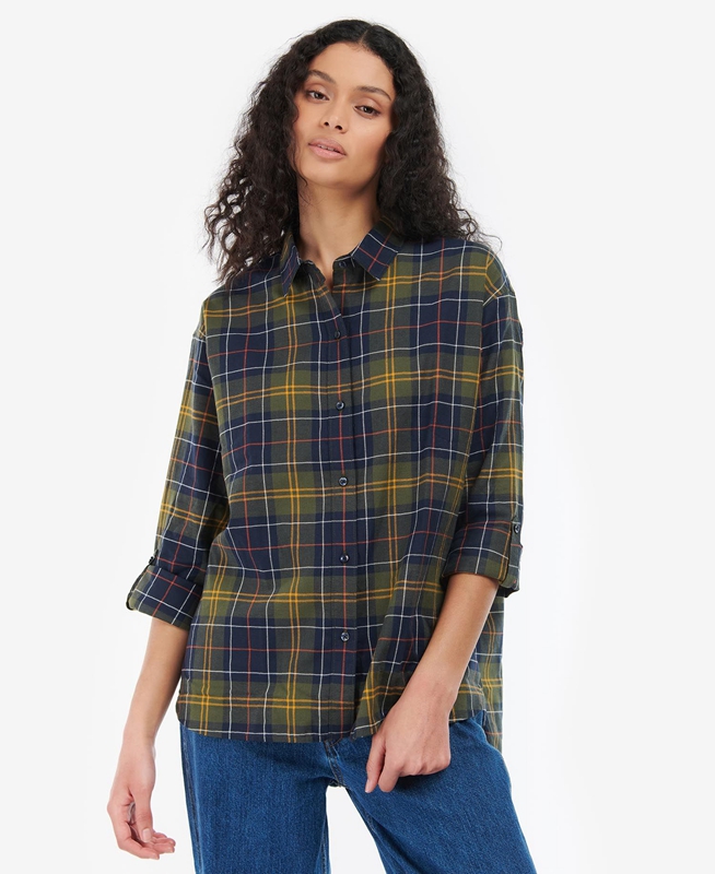 Camisas Barbour Elishaw Mujer Multicolor | 237586-JHR