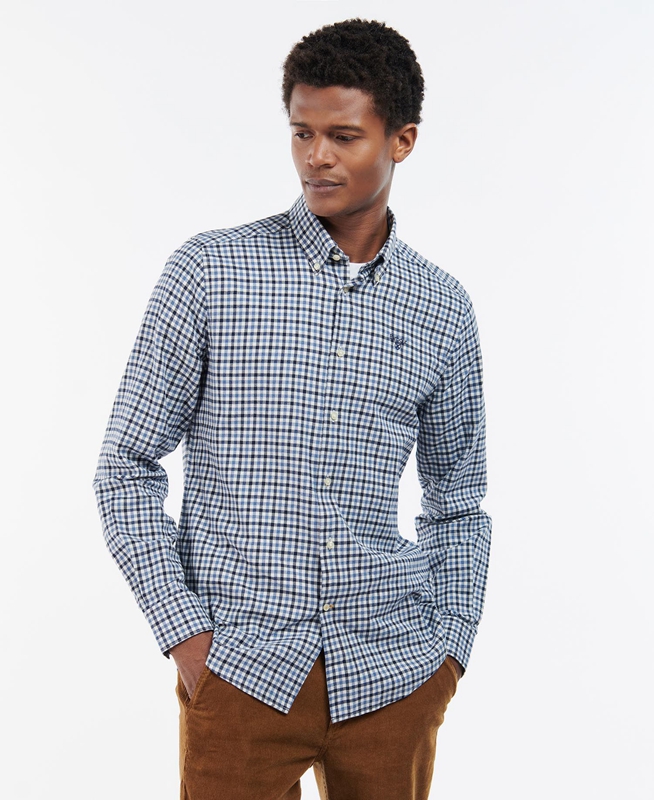Camisas Barbour Finkle Tailored Hombre Azules | 986127-JGQ