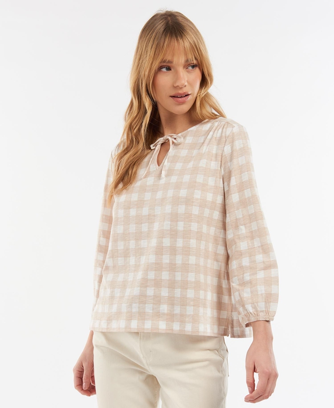 Camiseta Barbour Ember Mujer Blancas | 140598-PVE