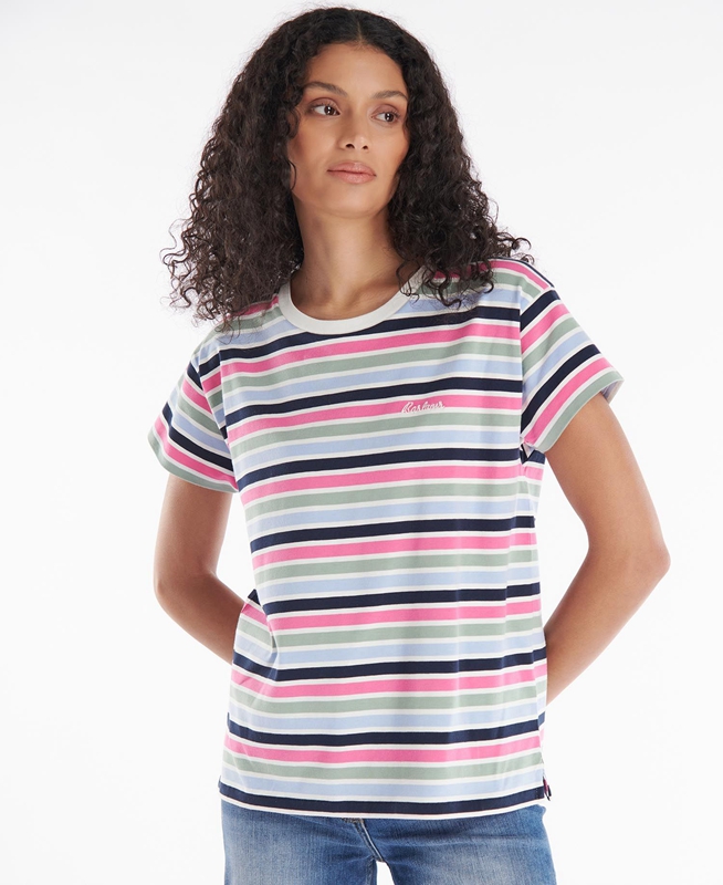 Camiseta Barbour Evergreen Top Mujer Multicolor | 637921-JOE