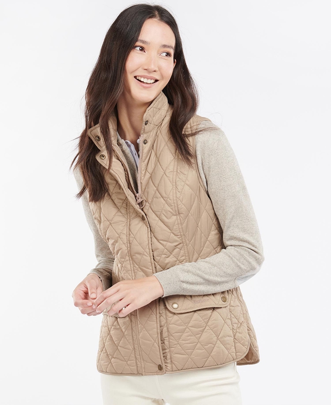 Chaleco Barbour Weste Otterburn Mujer Beige | 195046-KNR
