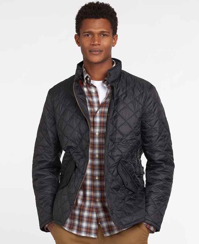 Chaqueta Acolchada Barbour Flyweight Chelsea Hombre Negras | 217834-ULS