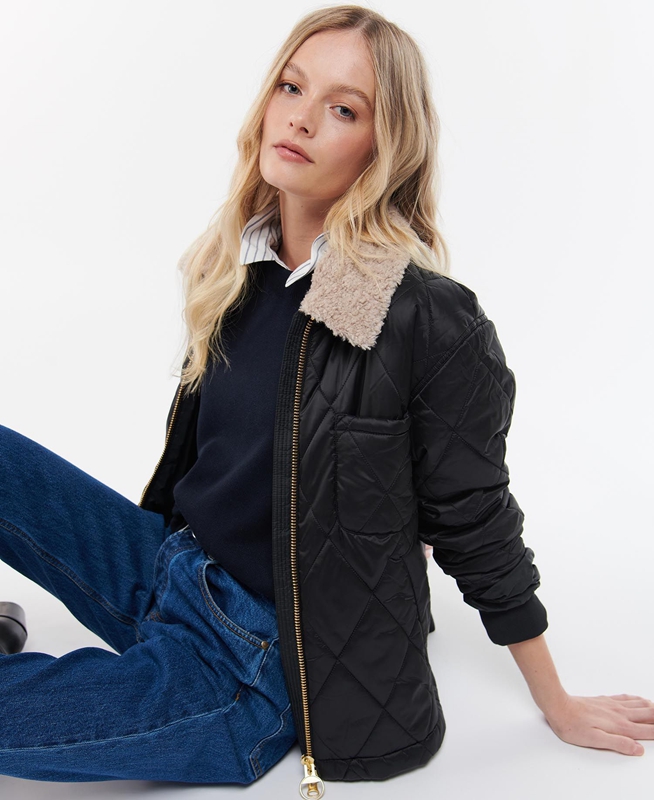 Chaqueta Acolchada Barbour Vaila Mujer Negras | 871234-VLW