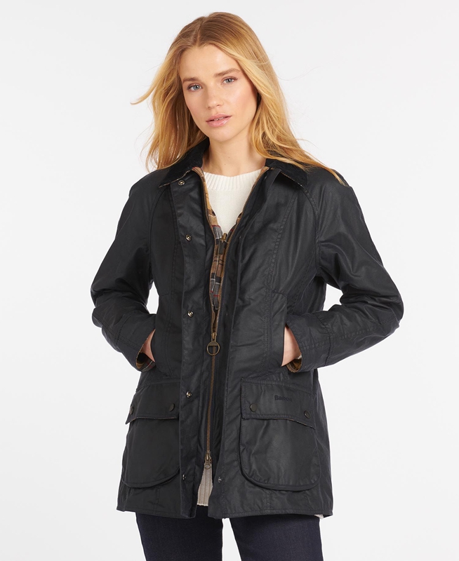 Chaqueta Encerada Barbour Beadnell® Mujer Azul Marino | 315764-BEP