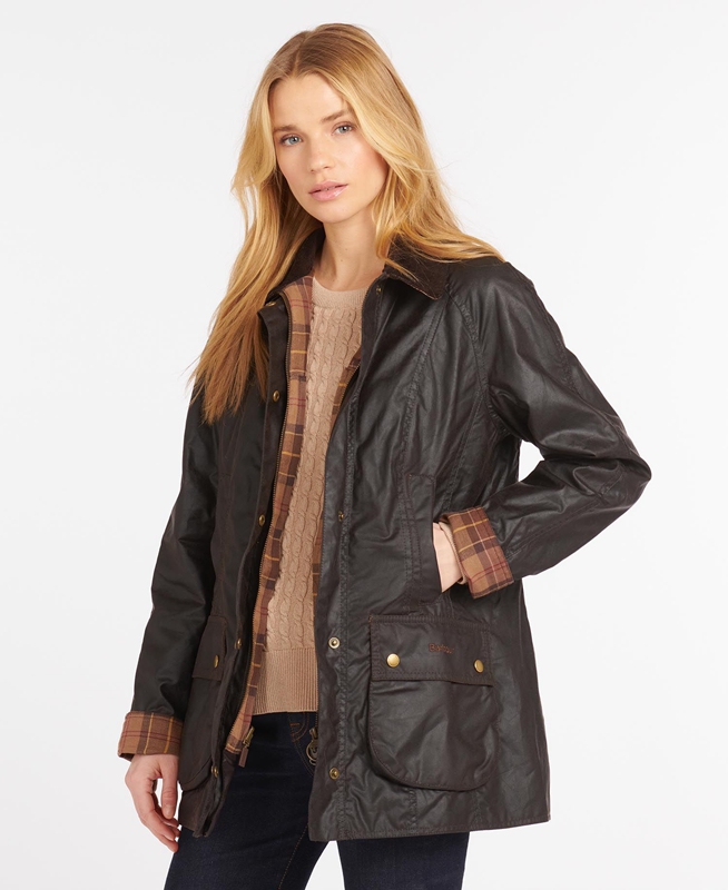 Chaqueta Encerada Barbour Beadnell® Mujer Marrones | 672018-WRJ