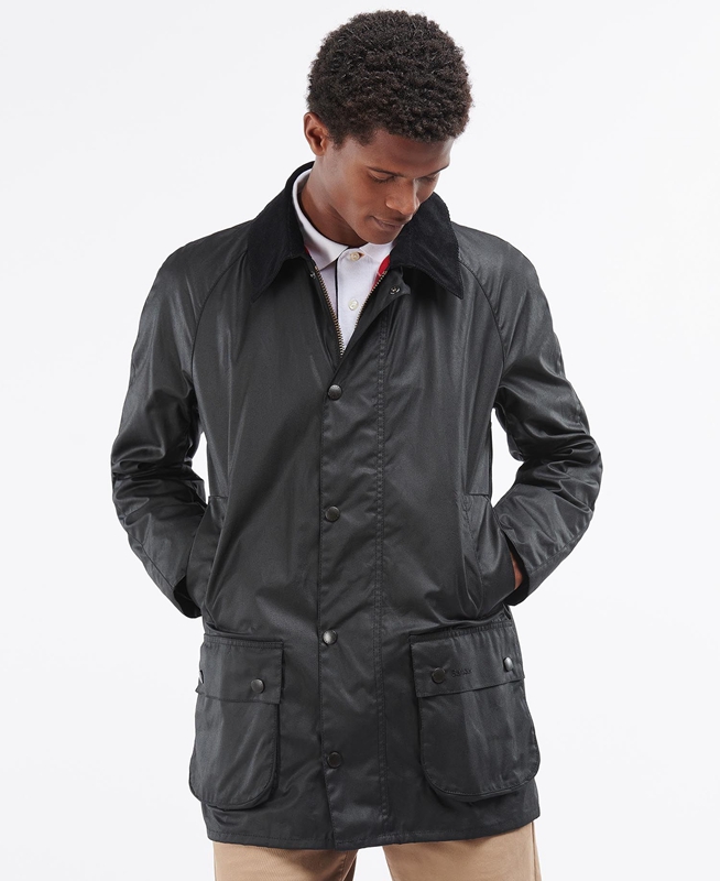 Chaqueta Encerada Barbour Beausby Hombre Negras | 189245-QVW