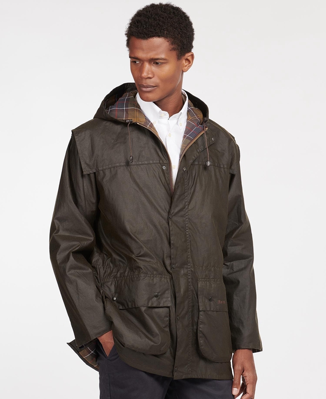 Chaqueta Encerada Barbour Classic Durham® Hombre Verde Oliva | 312689-UNA