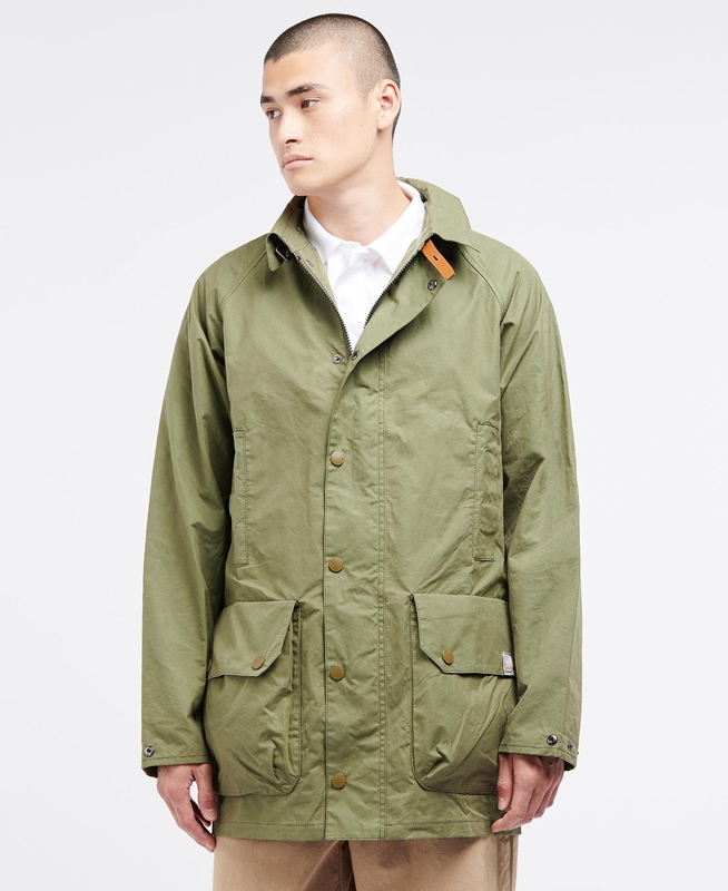 Chaquetas Casuales Barbour x Ally Capellino Back Hombre Verde Oliva | 265849-UPM