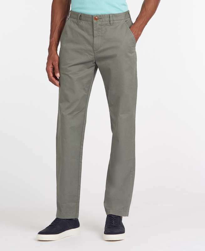 Pantalon Barbour Neuston Essential Chinos Hombre Verde Oliva | 691784-NYD