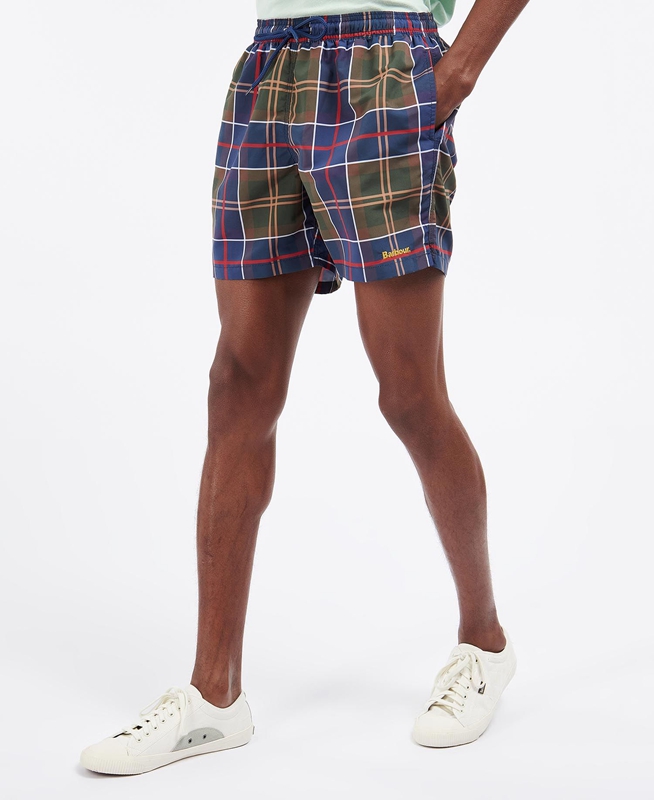 Pantalon Barbour Tartan Swim Hombre Rojas | 041296-HXY