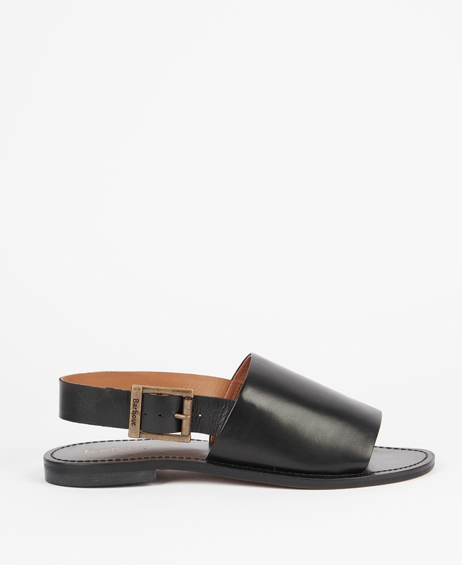 Sandalias Barbour Moreda Mujer Negras | 729485-QVJ