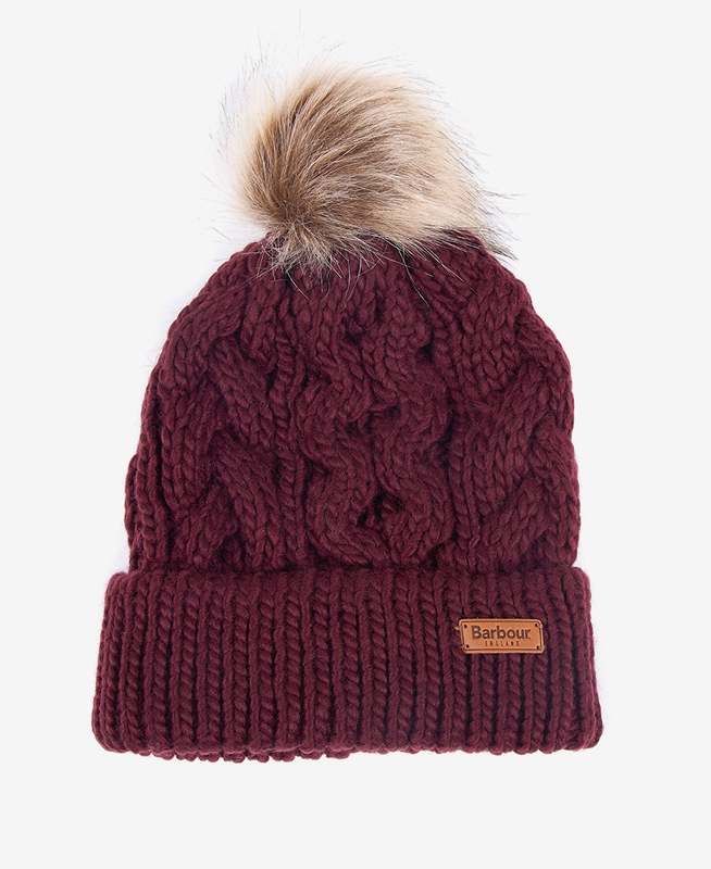 Sombreros Barbour Beanie Penshaw Cable Mujer Moradas | 971648-JRL