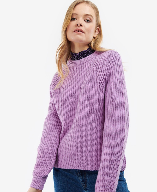 Suéteres Barbour Hartley Knit Mujer Moradas | 618452-JSR