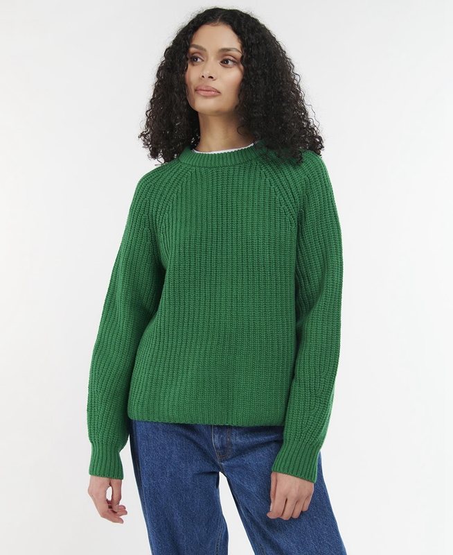 Suéteres Barbour Hartley Knit Mujer Verde | 174293-PCJ