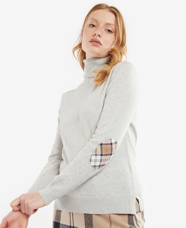 Suéteres Barbour Pendle Roll-Neck Mujer Gris | 675083-LRH