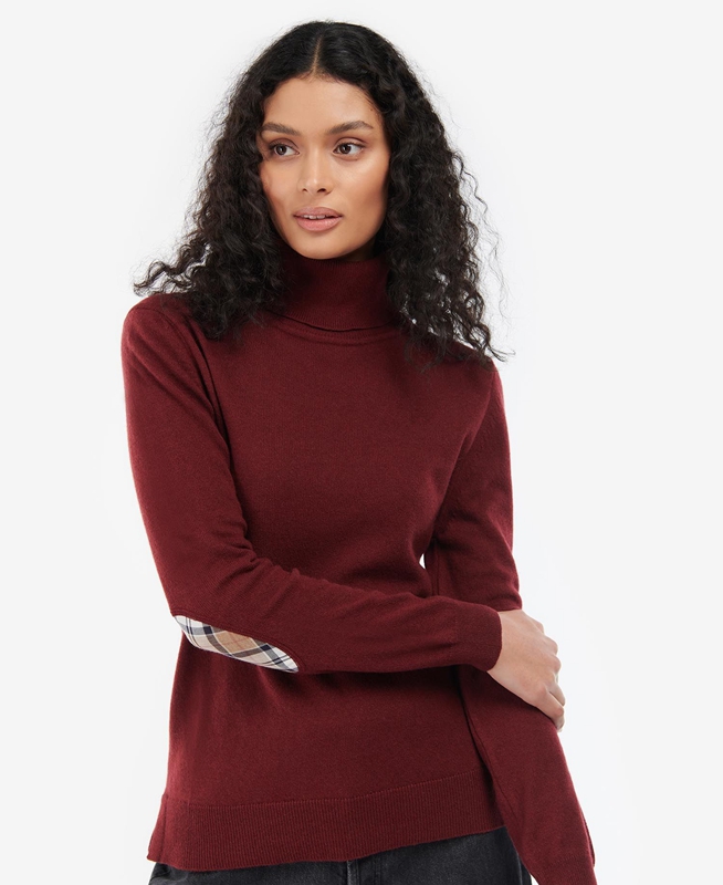 Suéteres Barbour Pendle Roll-Neck Mujer Rojas | 972153-DWC