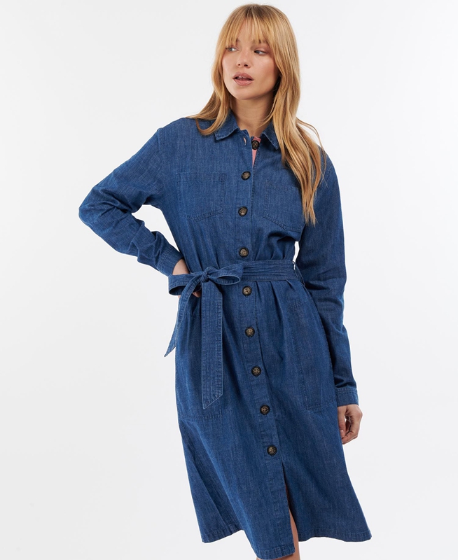 Vestido Barbour Barmouth Mujer Azul Marino | 094568-ZGK