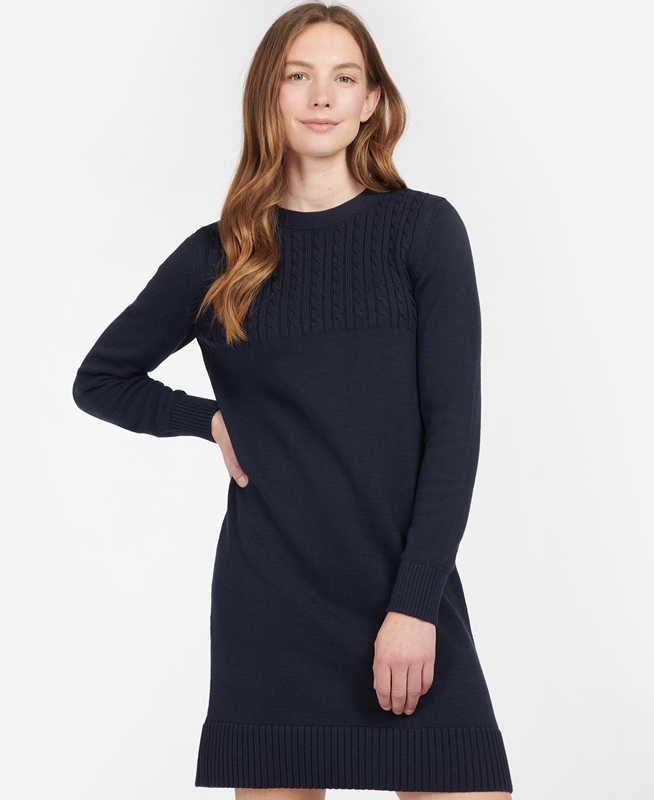 Vestido Barbour Stitch Guernsey Mujer Azul Marino | 064517-DGH