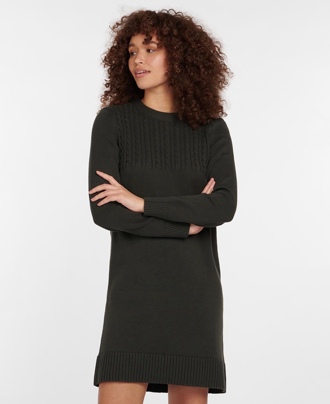 Vestido Barbour Stitch Guernsey Mujer Verde Oliva | 186372-GBO